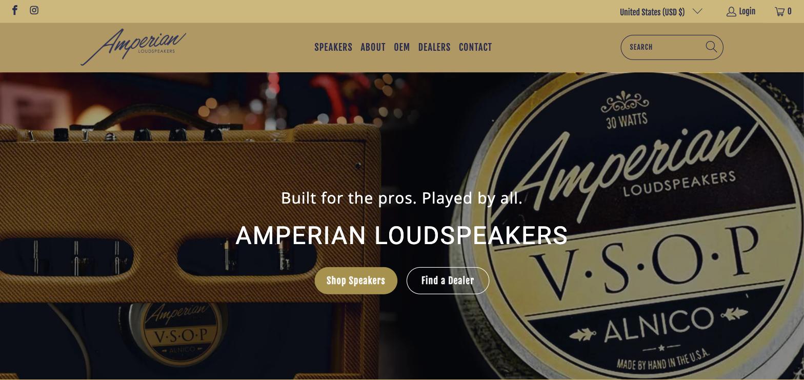 Amperian Loudspeakers storefront