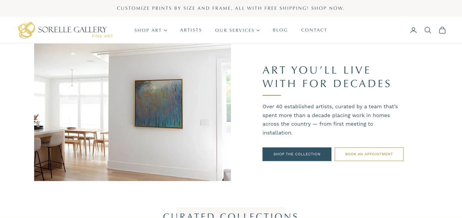 Sorelle Gallery home page
